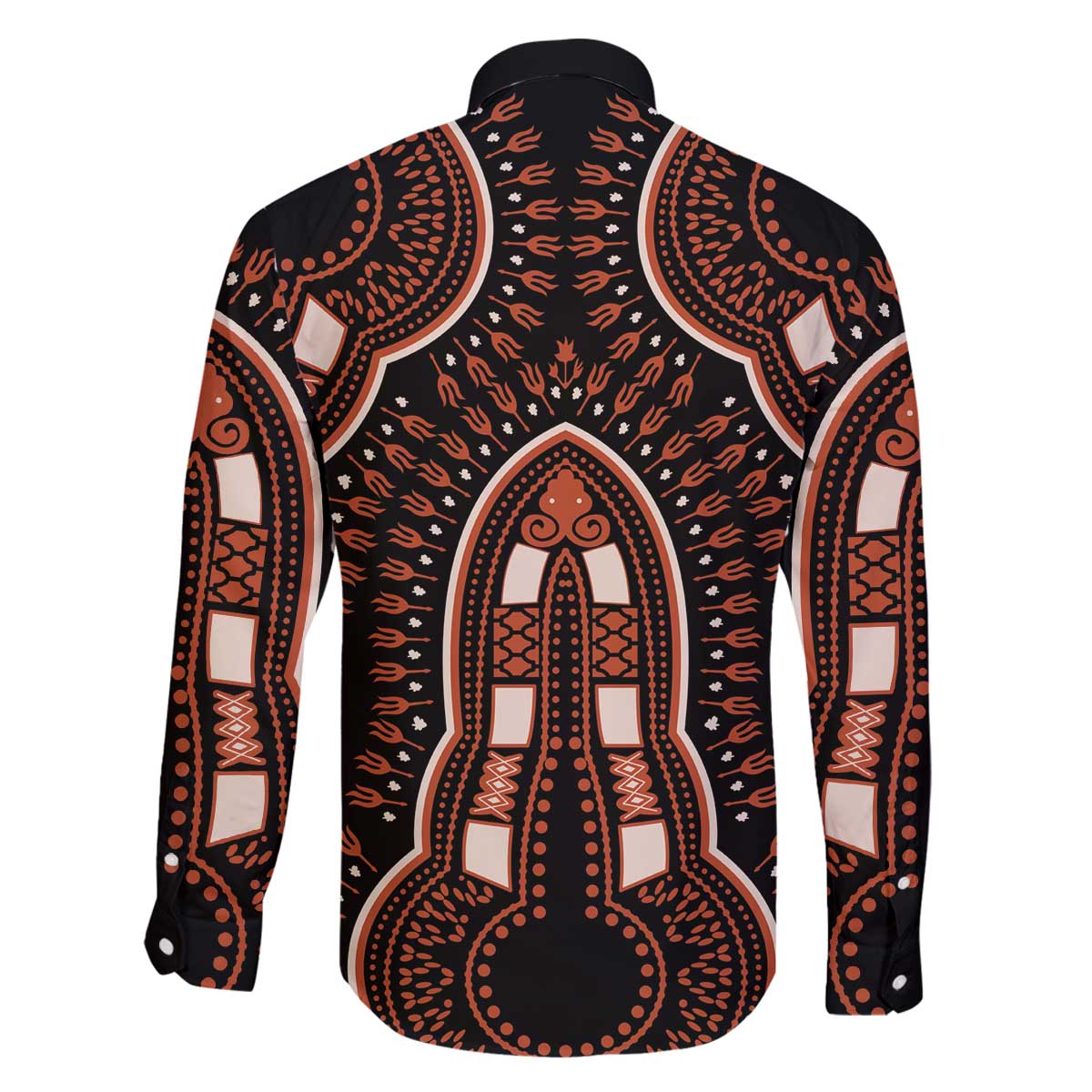 African Dashiki Pattern Vintage Family Matching Off The Shoulder Long Sleeve Dress and Hawaiian Shirt - Wonder Print Shop