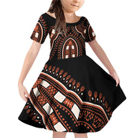 African Dashiki Pattern Vintage Family Matching Off Shoulder Short Dress and Hawaiian Shirt - Wonder Print Shop