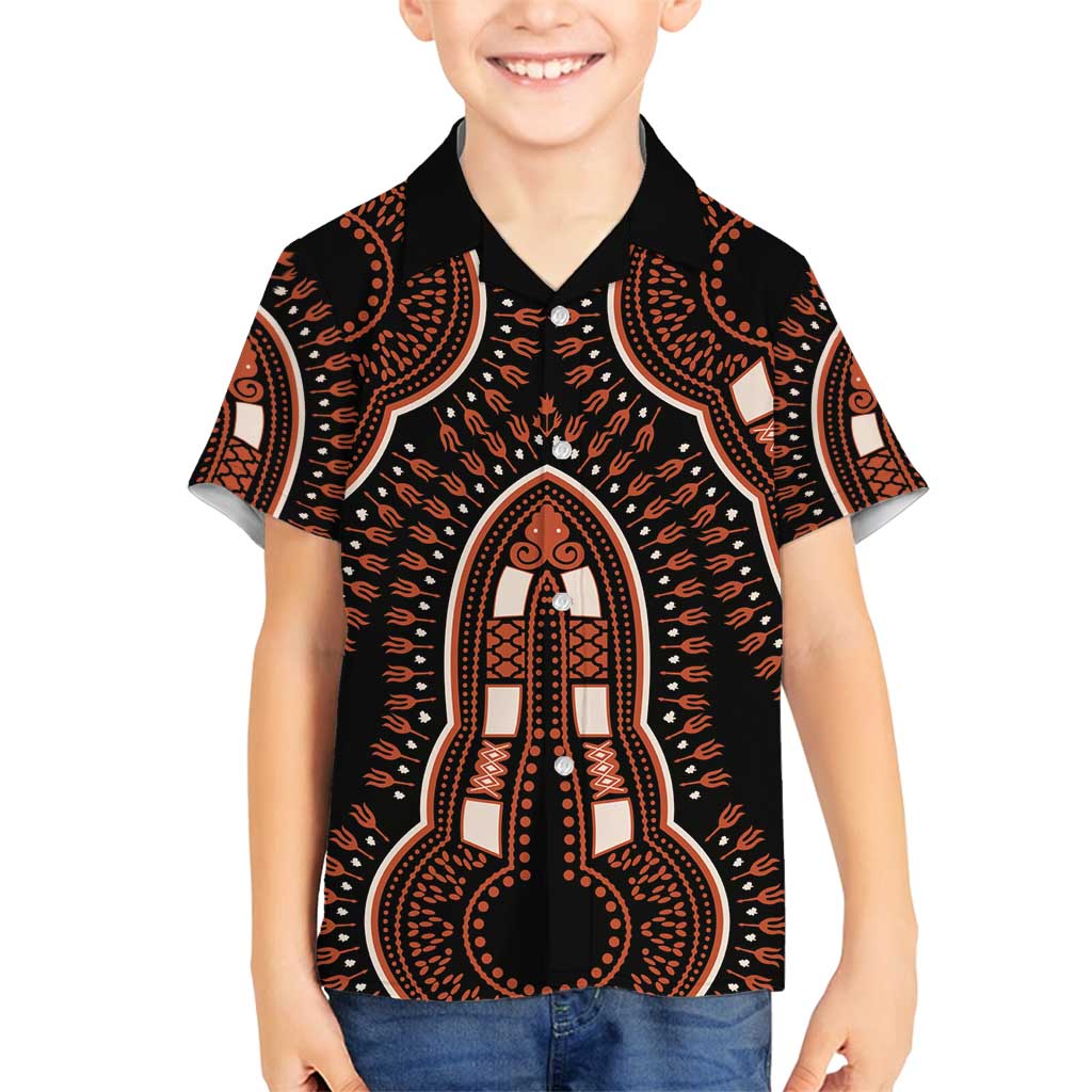 African Dashiki Pattern Vintage Family Matching Puletasi and Hawaiian Shirt - Wonder Print Shop