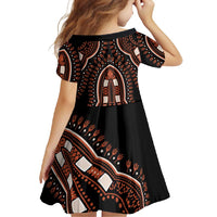 African Dashiki Pattern Vintage Family Matching Short Sleeve Bodycon Dress and Hawaiian Shirt - Wonder Print Shop