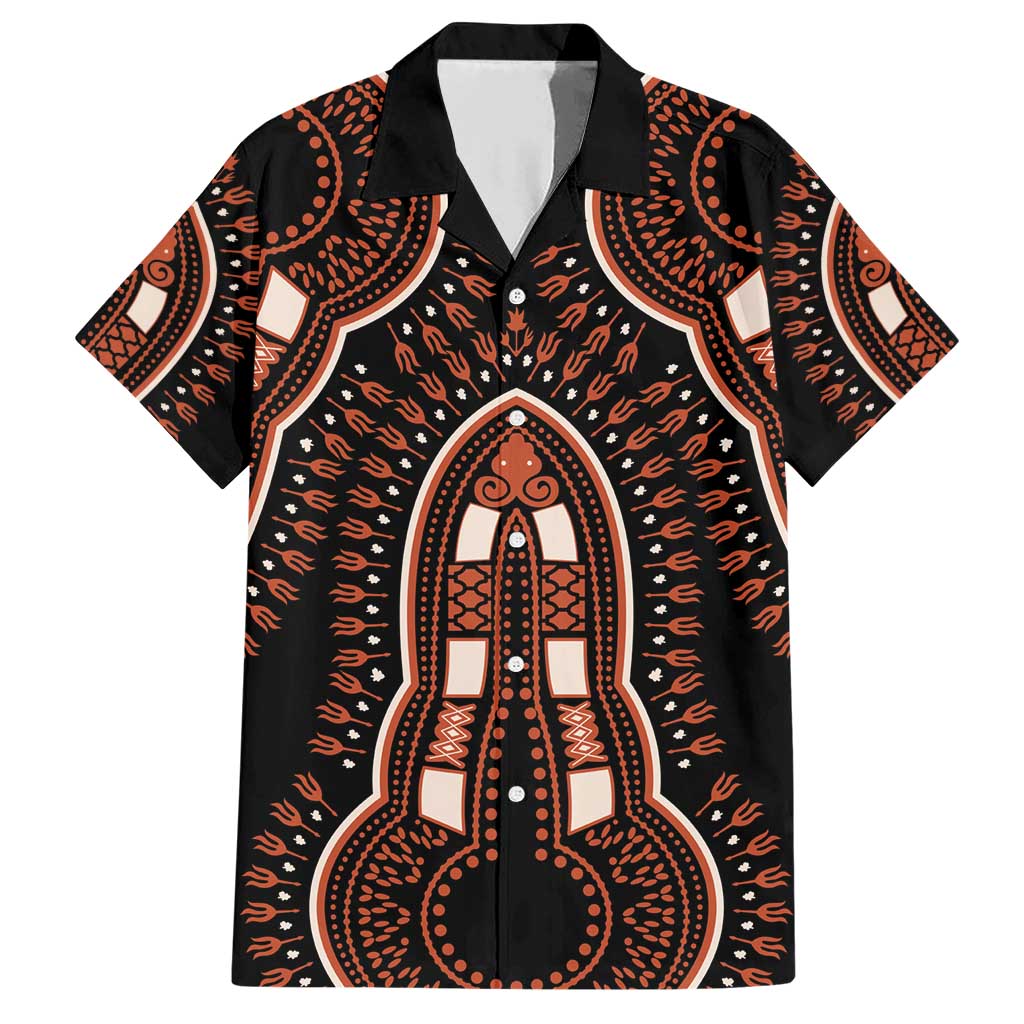 African Dashiki Pattern Vintage Family Matching Short Sleeve Bodycon Dress and Hawaiian Shirt - Wonder Print Shop