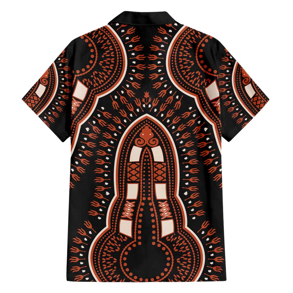 African Dashiki Pattern Vintage Family Matching Short Sleeve Bodycon Dress and Hawaiian Shirt - Wonder Print Shop