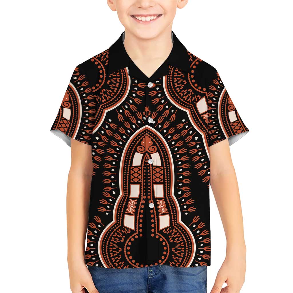 African Dashiki Pattern Vintage Family Matching Short Sleeve Bodycon Dress and Hawaiian Shirt - Wonder Print Shop