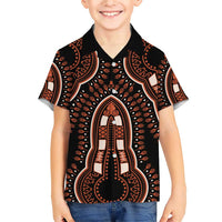 African Dashiki Pattern Vintage Family Matching Short Sleeve Bodycon Dress and Hawaiian Shirt - Wonder Print Shop