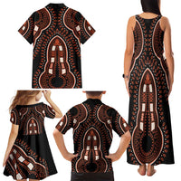 African Dashiki Pattern Vintage Family Matching Tank Maxi Dress and Hawaiian Shirt - Wonder Print Shop