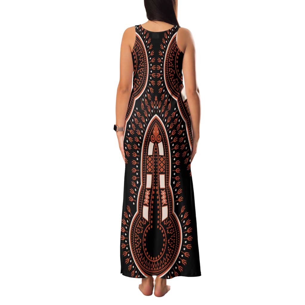 African Dashiki Pattern Vintage Family Matching Tank Maxi Dress and Hawaiian Shirt - Wonder Print Shop