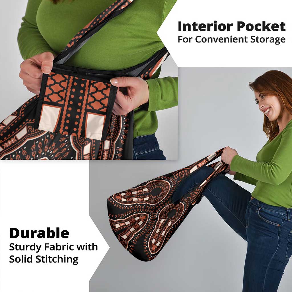 African Dashiki Pattern Vintage Grocery Bag