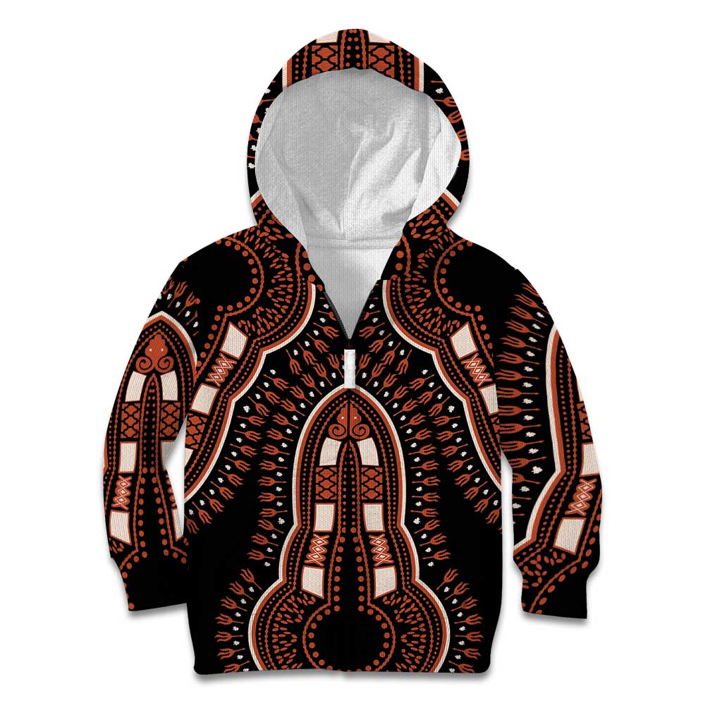 African Dashiki Pattern Vintage Kid Hoodie - Wonder Print Shop