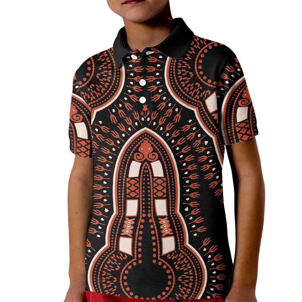 African Dashiki Pattern Vintage Kid Polo Shirt - Wonder Print Shop