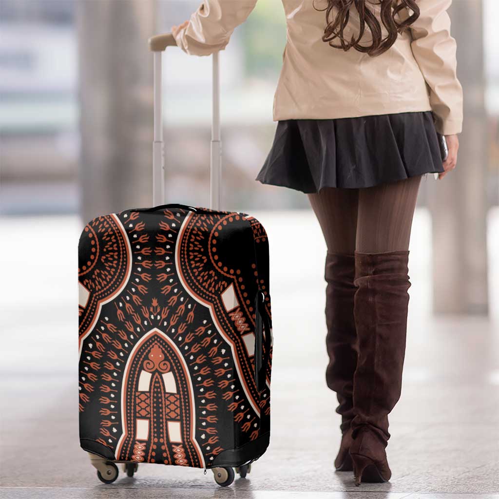 African Dashiki Pattern Vintage Luggage Cover - Wonder Print Shop
