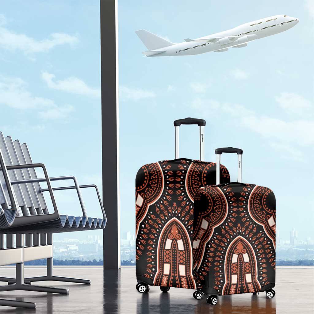 African Dashiki Pattern Vintage Luggage Cover - Wonder Print Shop