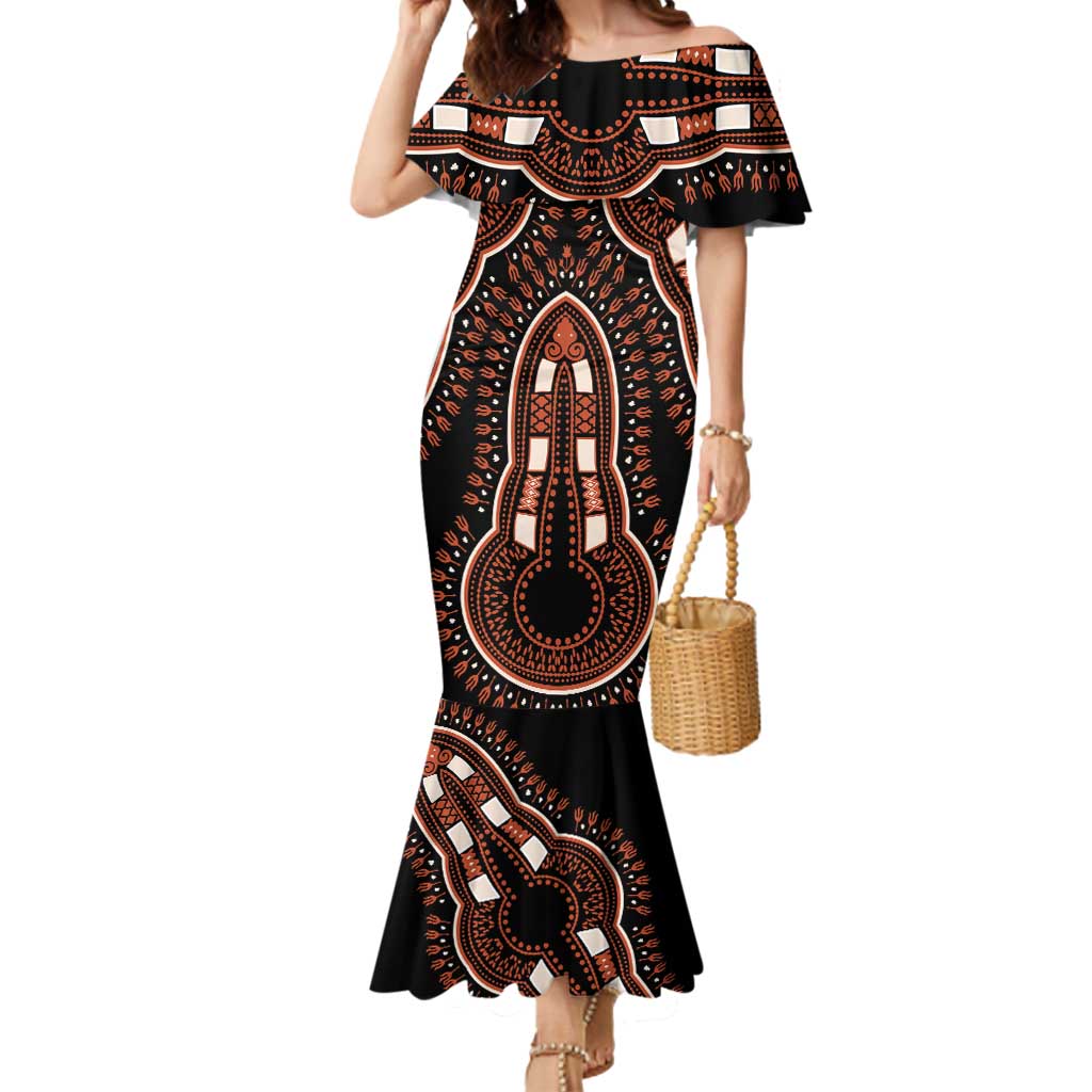 African Dashiki Pattern Vintage Mermaid Dress - Wonder Print Shop