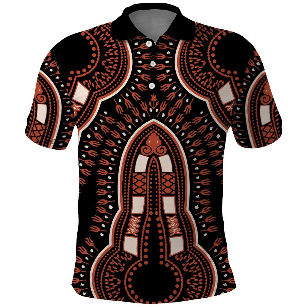 African Dashiki Pattern Vintage Polo Shirt - Wonder Print Shop