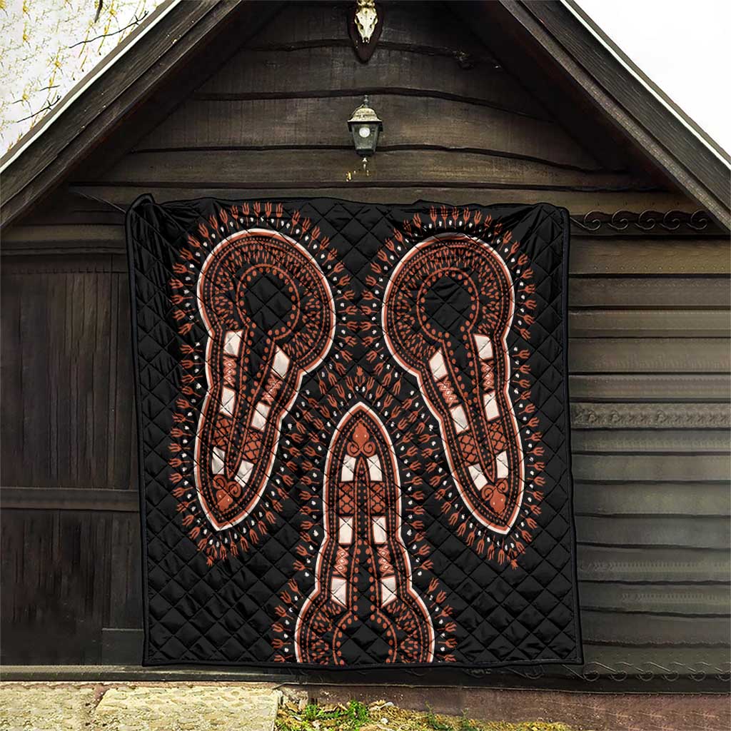 African Dashiki Pattern Vintage Quilt - Wonder Print Shop