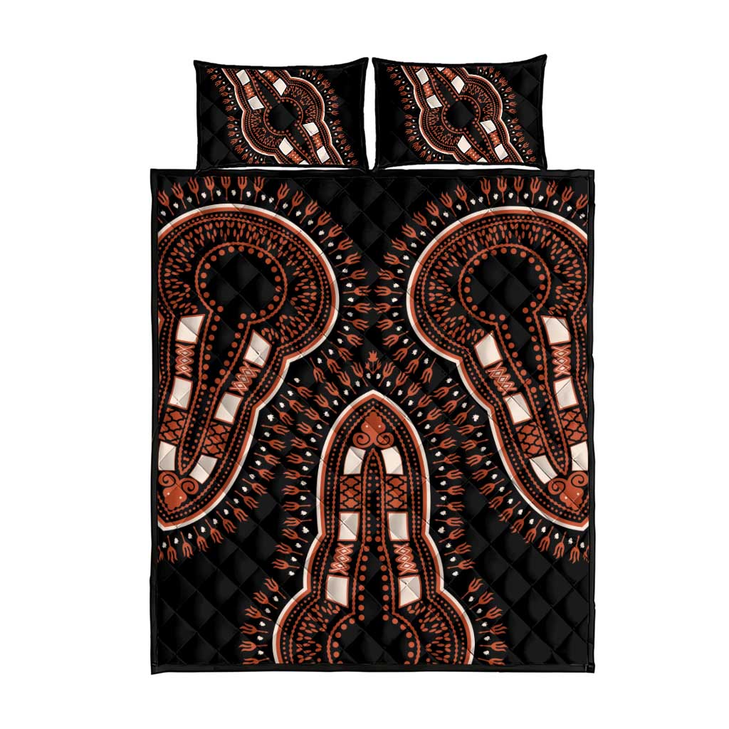 African Dashiki Pattern Vintage Quilt Bed Set - Wonder Print Shop