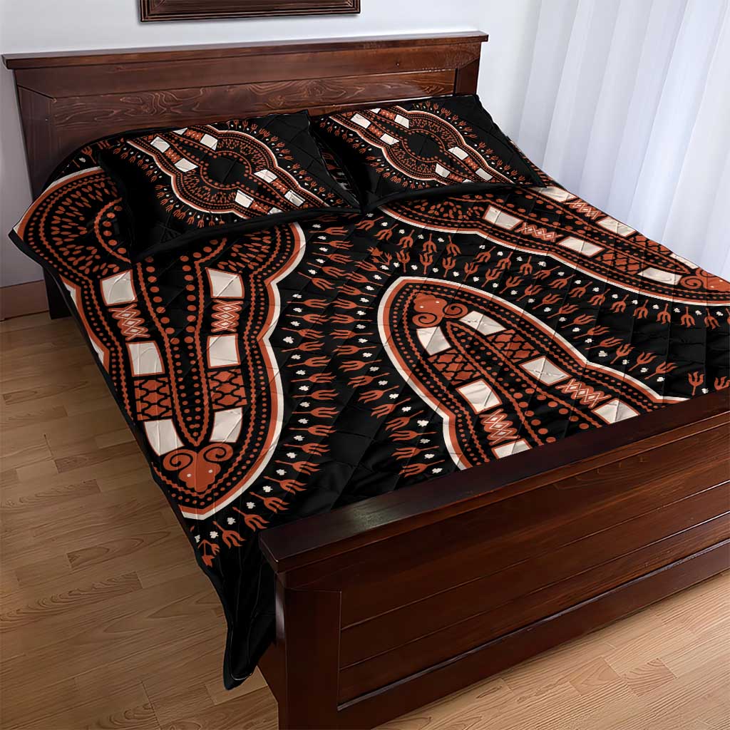 African Dashiki Pattern Vintage Quilt Bed Set - Wonder Print Shop