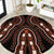 African Dashiki Pattern Vintage Round Carpet