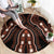 African Dashiki Pattern Vintage Round Carpet