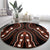 African Dashiki Pattern Vintage Round Carpet