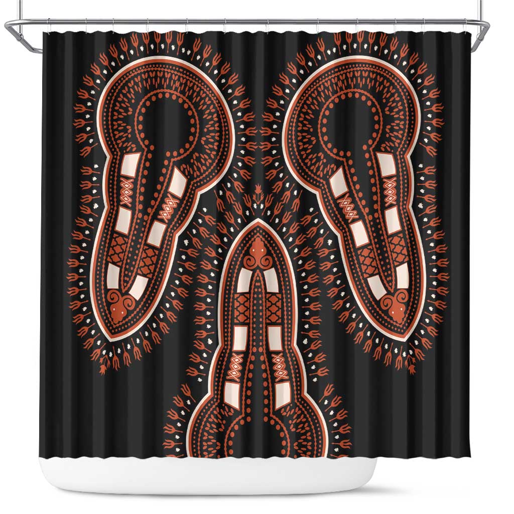 African Dashiki Pattern Vintage Shower Curtain