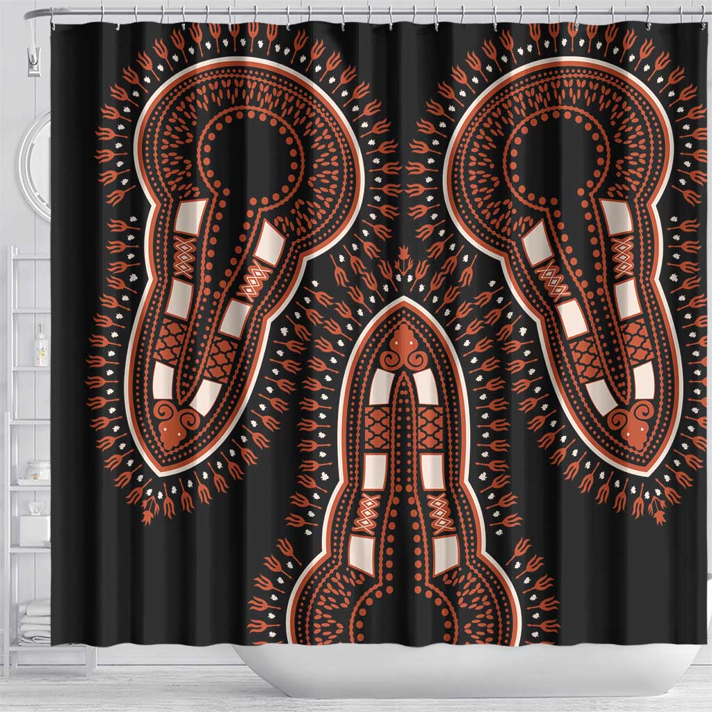 African Dashiki Pattern Vintage Shower Curtain