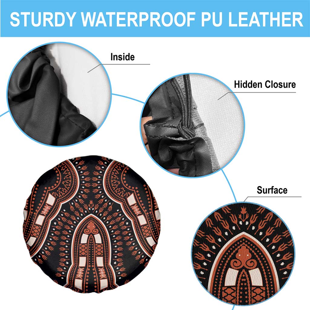 African Dashiki Pattern Vintage Spare Tire Cover - Wonder Print Shop