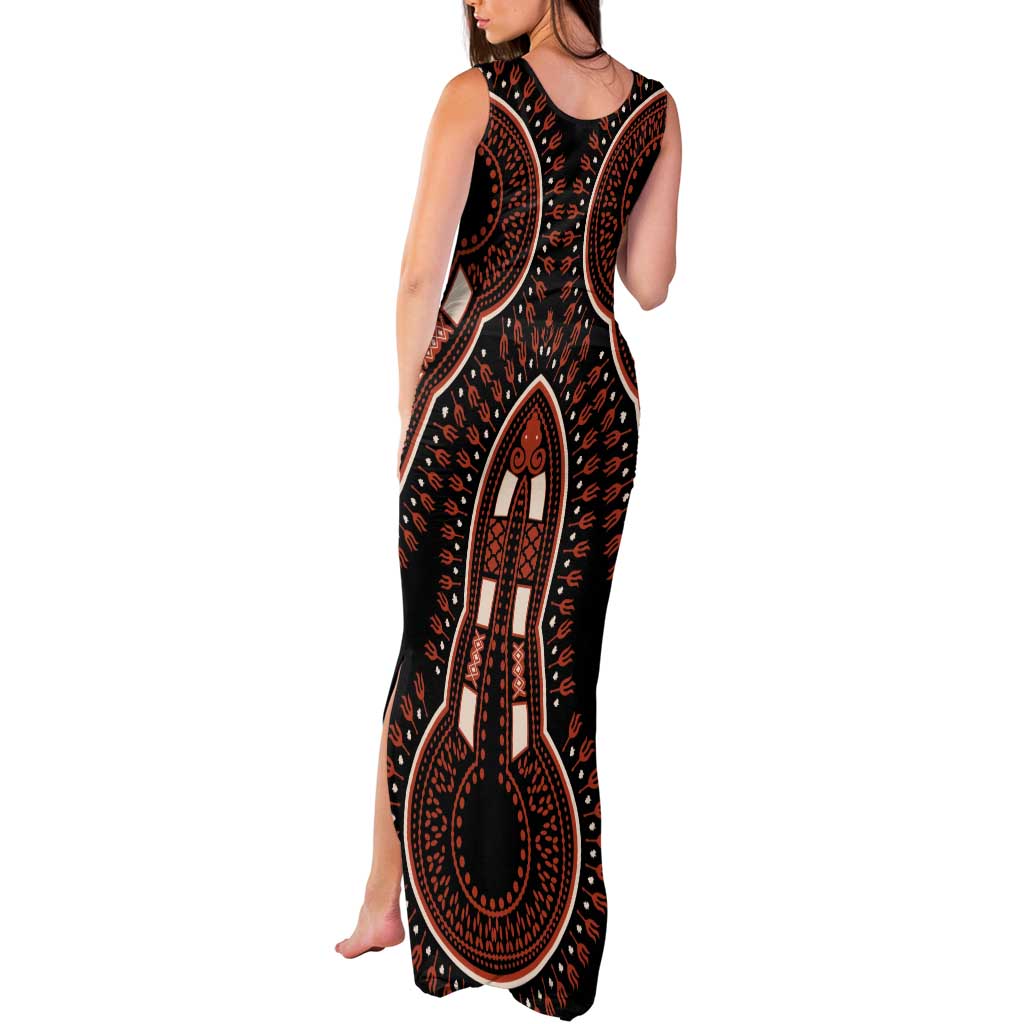 African Dashiki Pattern Vintage Tank Maxi Dress - Wonder Print Shop