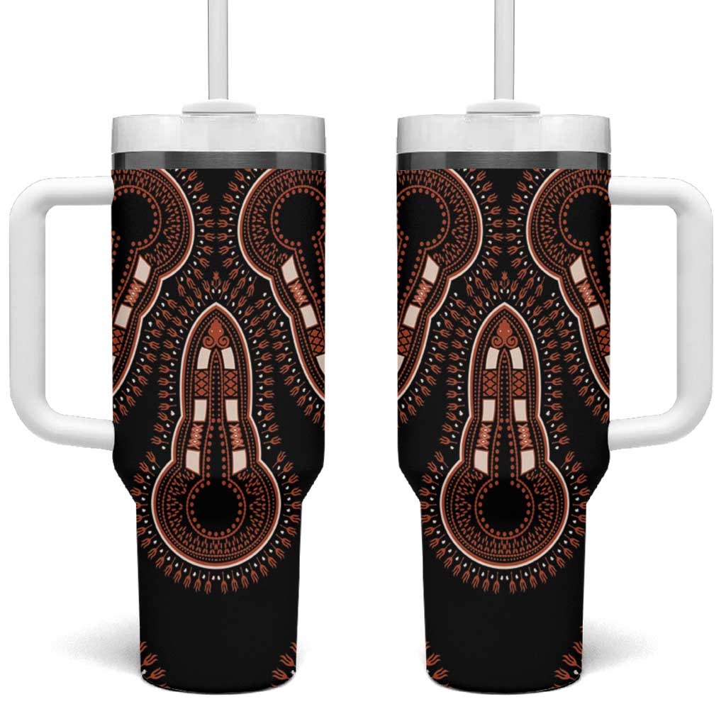 African Dashiki Pattern Vintage Tumbler With Handle - Wonder Print Shop