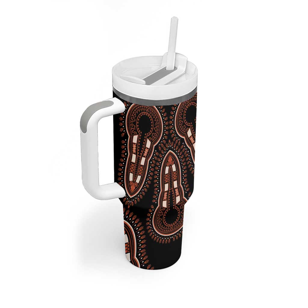 African Dashiki Pattern Vintage Tumbler With Handle - Wonder Print Shop