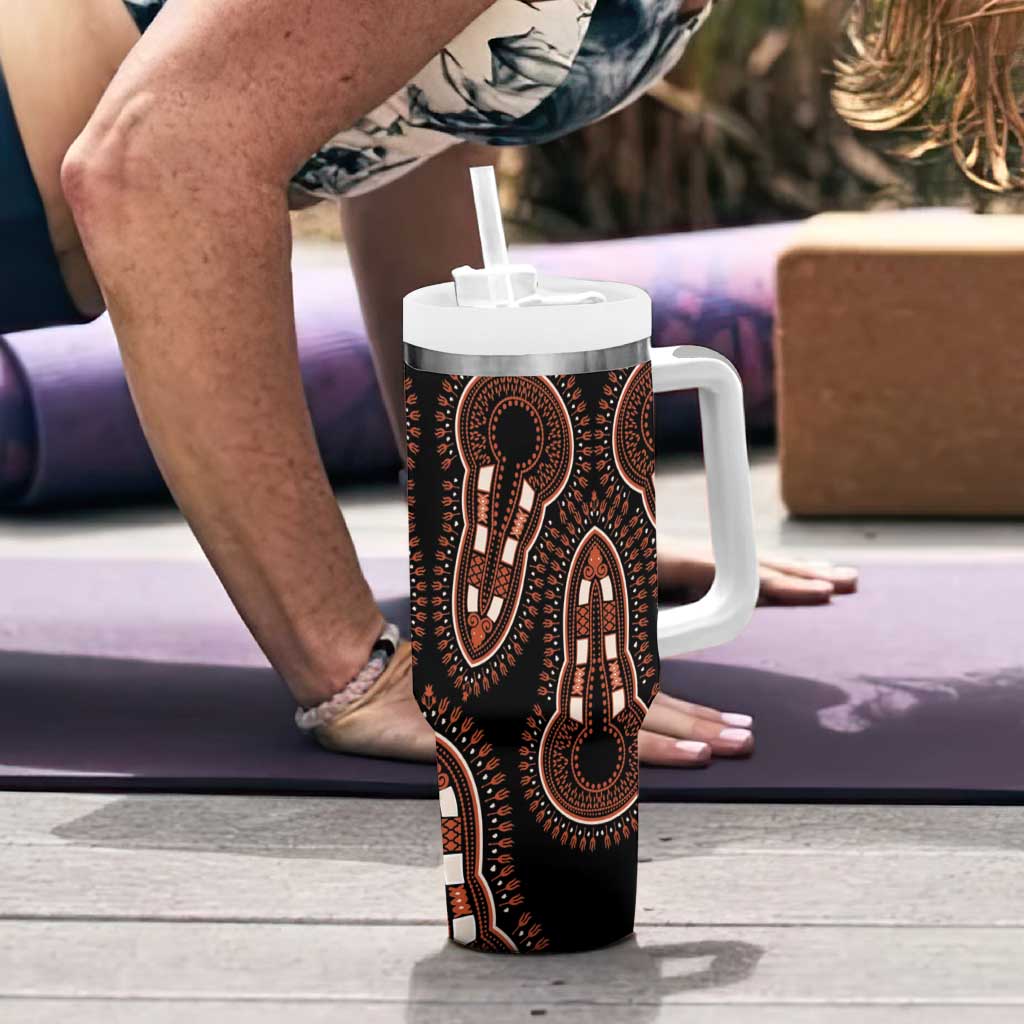 African Dashiki Pattern Vintage Tumbler With Handle - Wonder Print Shop