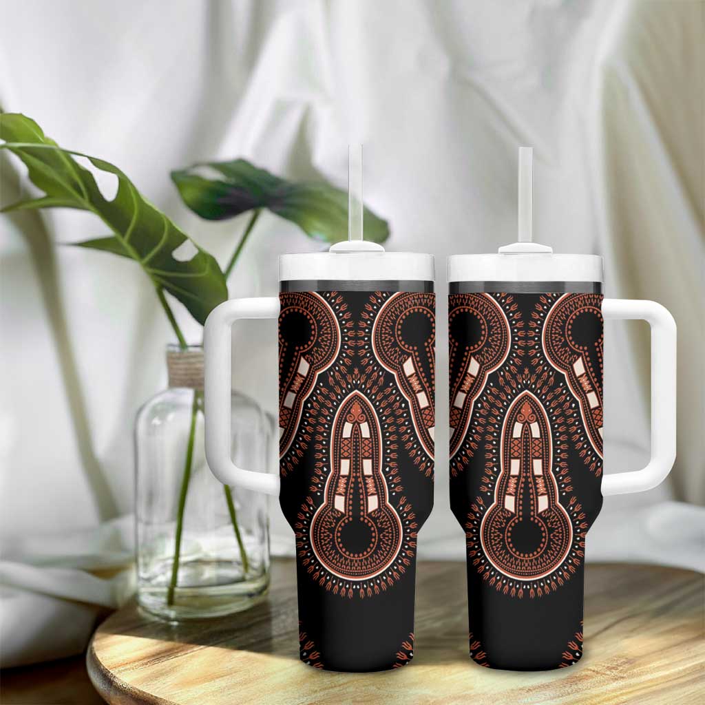 African Dashiki Pattern Vintage Tumbler With Handle - Wonder Print Shop