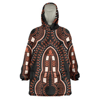 African Dashiki Pattern Vintage Wearable Blanket Hoodie - Wonder Print Shop