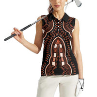 African Dashiki Pattern Vintage Women Sleeveless Polo Shirt - Wonder Print Shop
