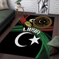 Libya Area Rug White Star And Crescent - Wonder Print Shop