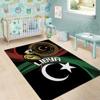 Libya Area Rug White Star And Crescent - Wonder Print Shop