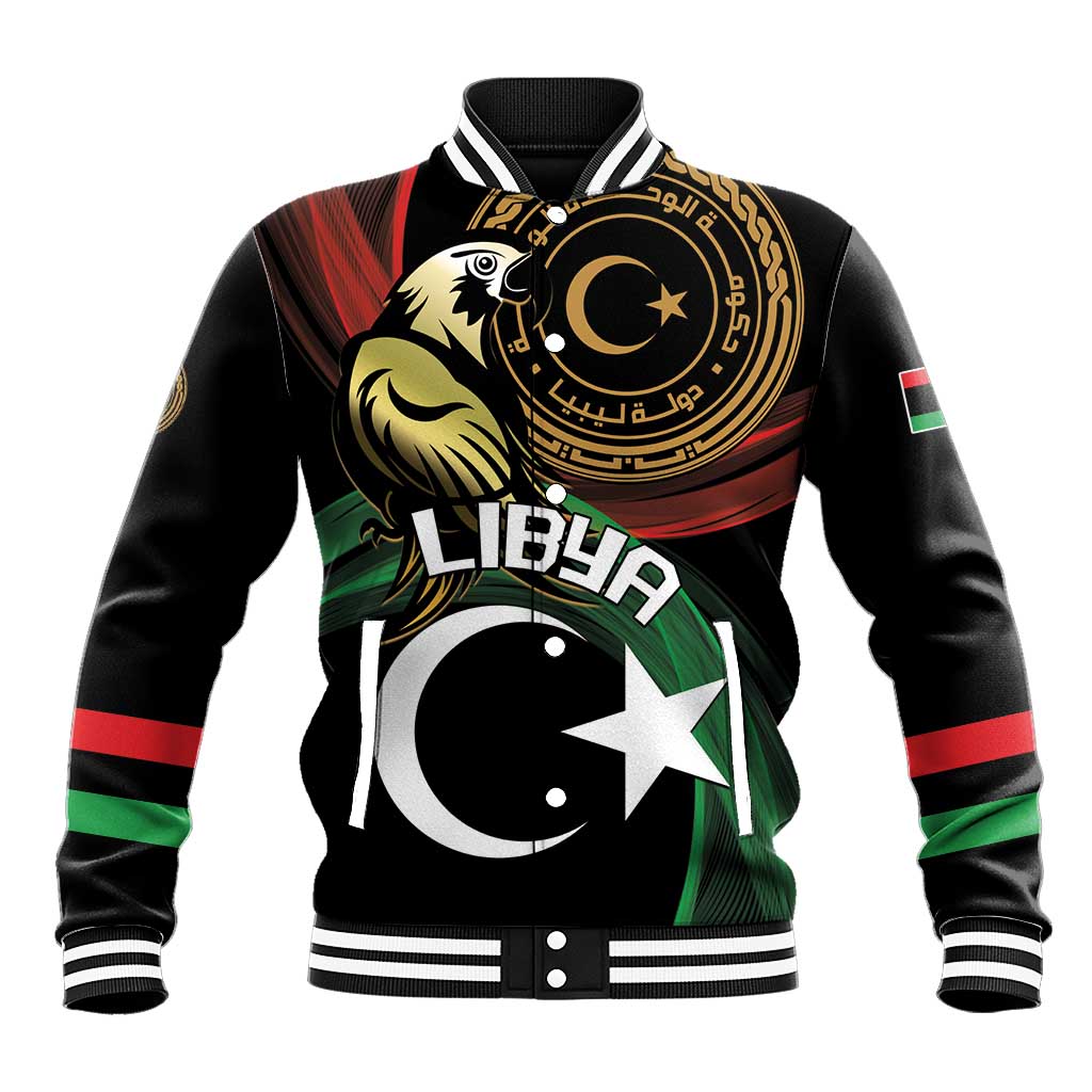 Personalized Libya Baseball Jacket White Star And Crescent - Wonder Print Shop