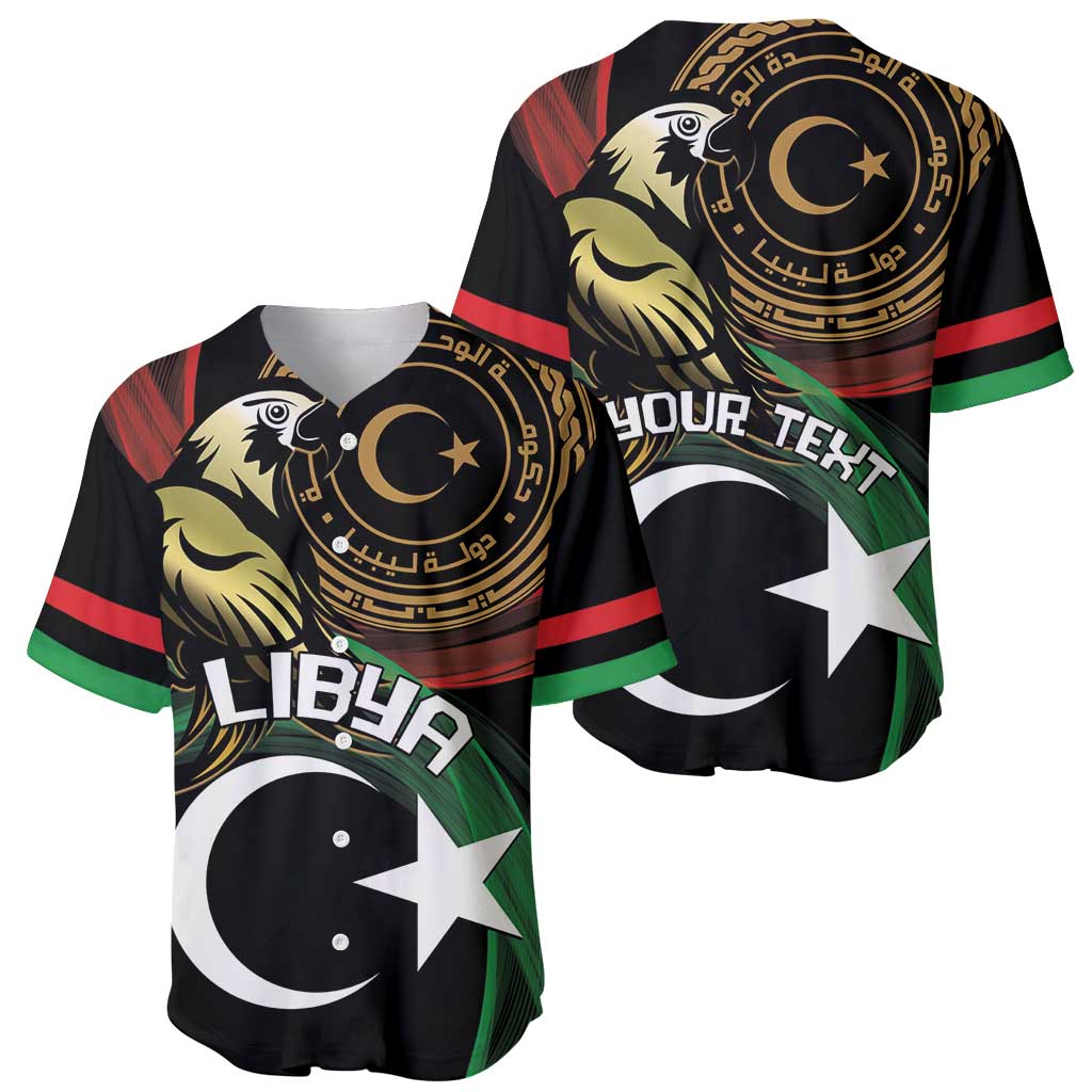 Personalized Libya Baseball Jersey White Star And Crescent - Wonder Print Shop