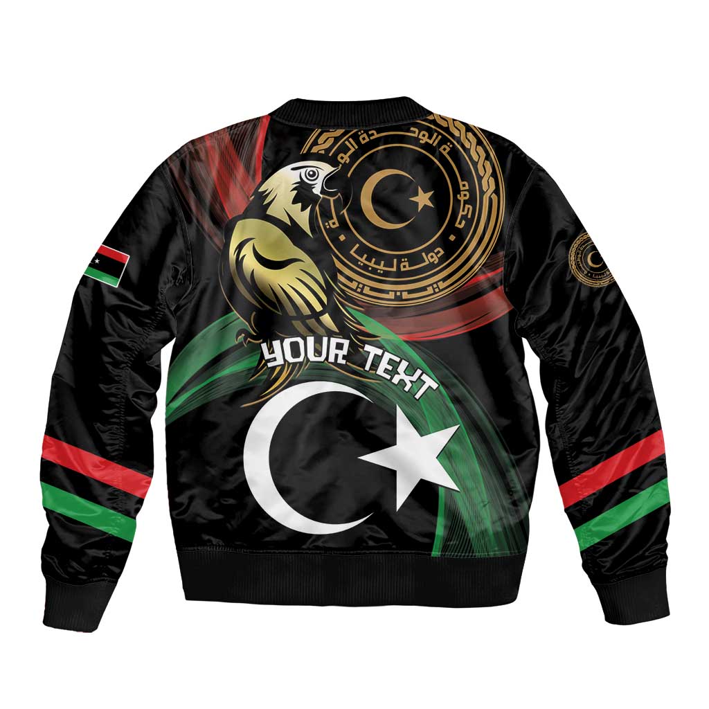 Personalized Libya Bomber Jacket White Star And Crescent - Wonder Print Shop