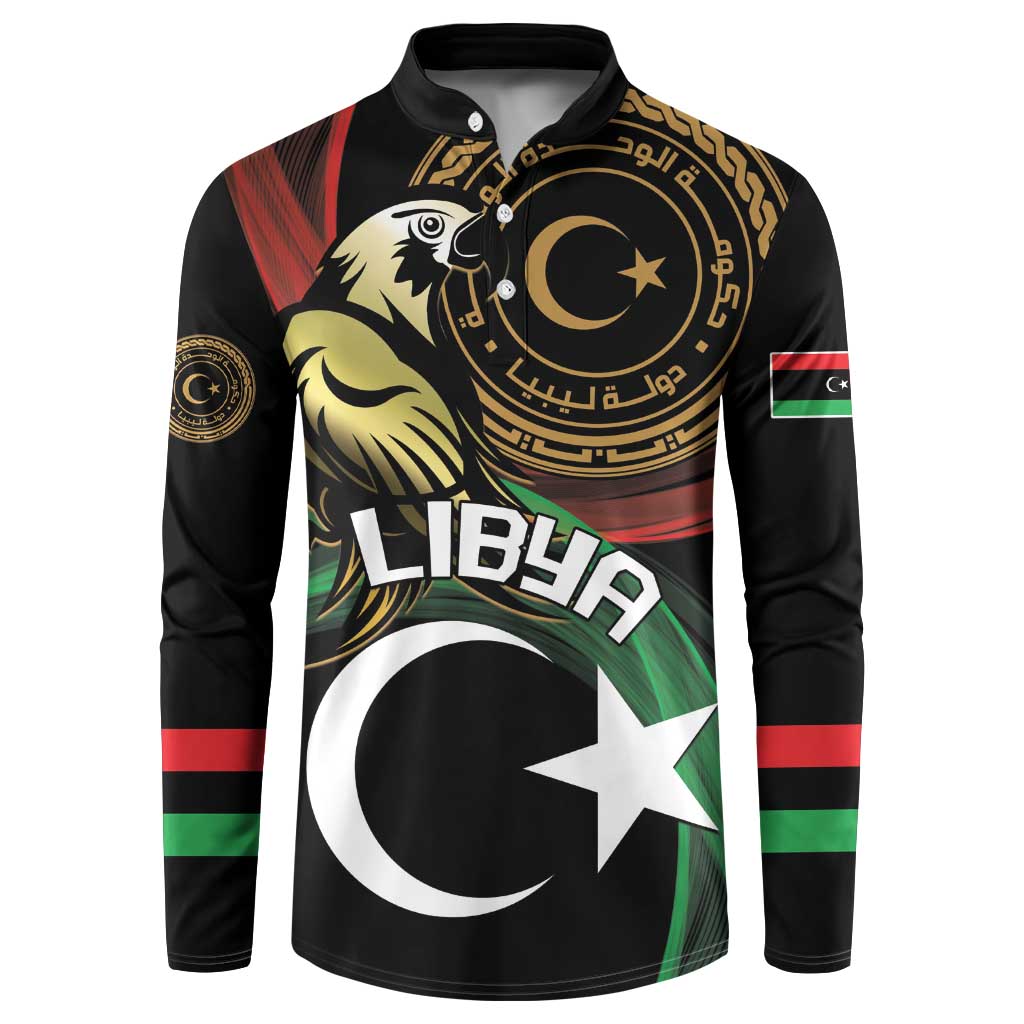Personalized Libya Button Sweatshirt White Star And Crescent - Wonder Print Shop