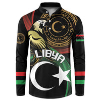 Personalized Libya Button Sweatshirt White Star And Crescent - Wonder Print Shop
