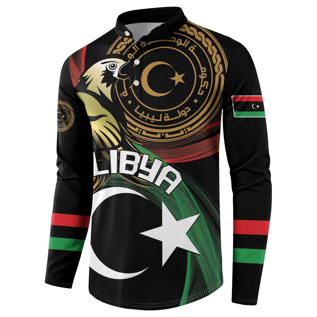 Personalized Libya Button Sweatshirt White Star And Crescent - Wonder Print Shop