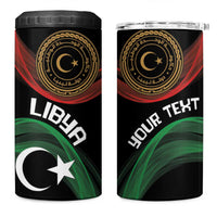Personalized Libya 4 in 1 Can Cooler Tumbler White Star And Crescent - Wonder Print Shop