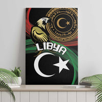 Libya Canvas Wall Art White Star And Crescent - Wonder Print Shop
