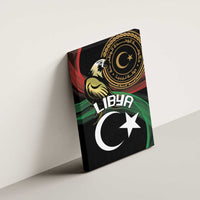 Libya Canvas Wall Art White Star And Crescent - Wonder Print Shop
