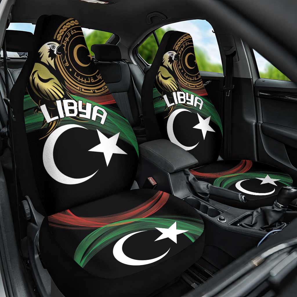 Libya Car Seat Cover White Star And Crescent - Wonder Print Shop