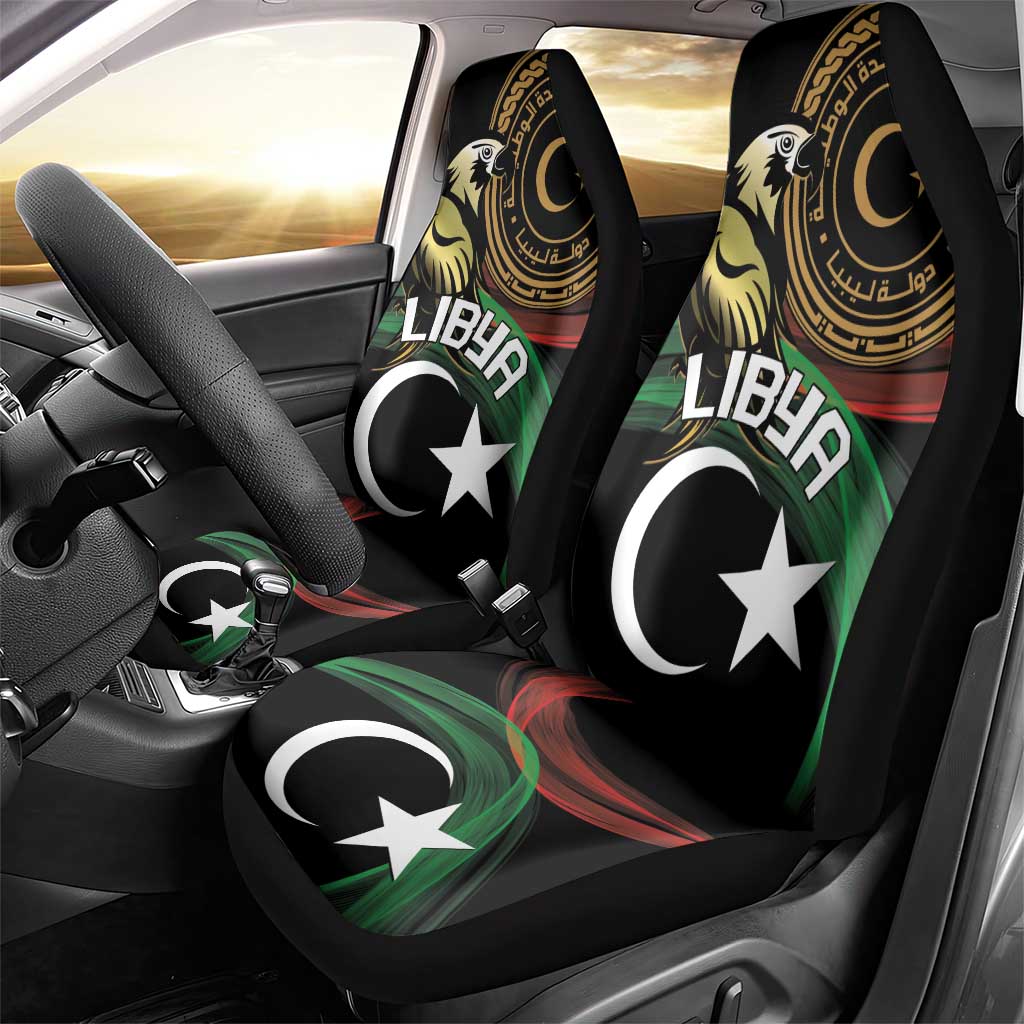 Libya Car Seat Cover White Star And Crescent - Wonder Print Shop