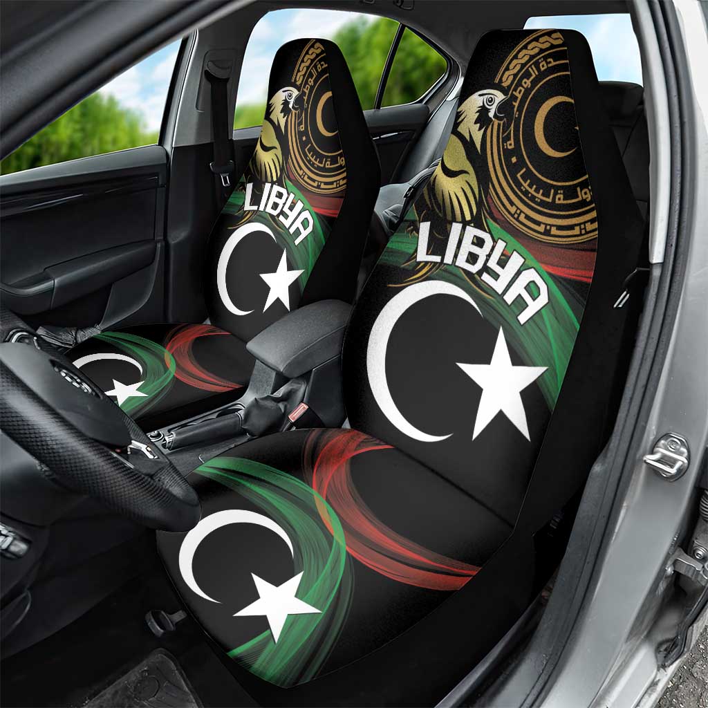 Libya Car Seat Cover White Star And Crescent - Wonder Print Shop