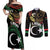 Personalized Libya Couples Matching Off Shoulder Maxi Dress and Long Sleeve Button Shirt White Star And Crescent - Wonder Print Shop