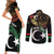Personalized Libya Couples Matching Short Sleeve Bodycon Dress and Long Sleeve Button Shirt White Star And Crescent - Wonder Print Shop