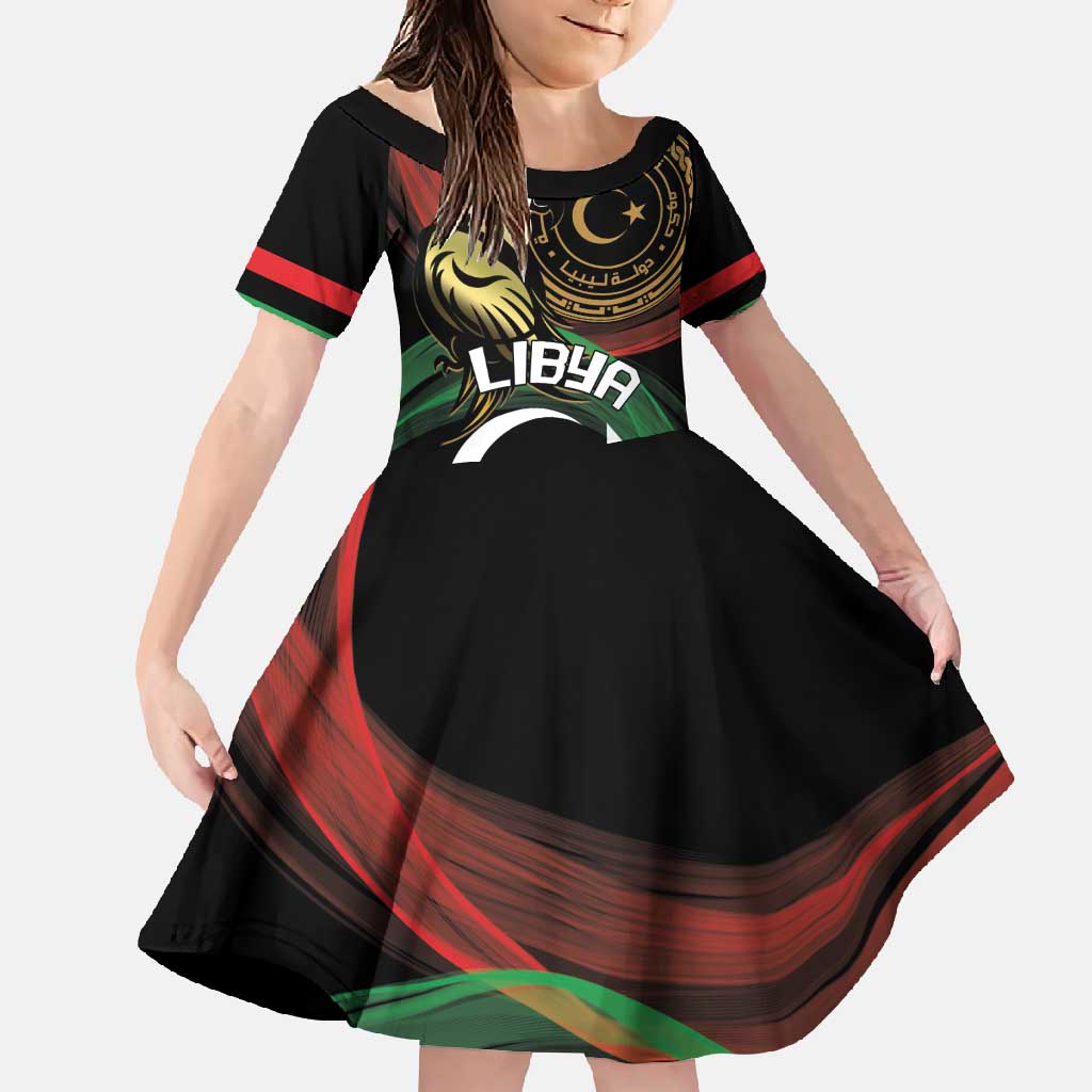 Personalized Libya Family Matching Mermaid Dress and Hawaiian Shirt White Star And Crescent - Wonder Print Shop